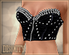 D" Black Spiked Bustier