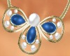 Blue and Pearl Necklace