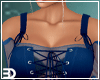 Blue Corset Sheer Top