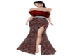 dark red glitter dress