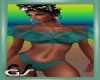 GS Teal Ruffle Bikini