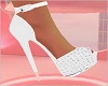 White Glitter Heels