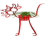 Red Plaid Cat Planter
