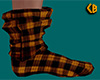 Gold Sock Plaid Slouch M