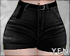 ¥ Black Shorts w/ Belt