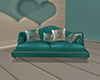 GL-Teal Hearts Sofa