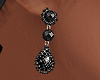 Silver Black Earrings