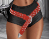 Shorts black&red belt