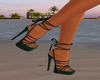 black&Teal summer heels