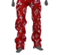 Red Designer Pants