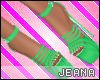 !J! Jelly Green Heels