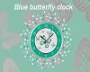 Blue Butterfly Clock