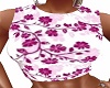 Pink flower on White Top