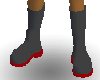 |DT|RED/GREY BOOTS