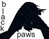 black wolfs paws