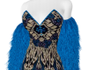 B Dress Songket Blue