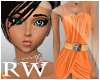 ^.^SUIT+.+ Orange Dress