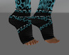 aqua leopard socks