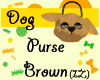 (IZ) Dog Purse Brown