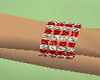 Silver bracelet red{ R}