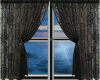 Black Curtains Sea view