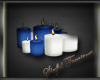 :ST: Blue & White Candle