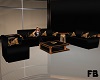 BLK/BRWN SOFA SET