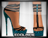 E~ Leopard Shoes Blue