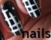 nails black and white