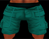 Teal Cargo Shorts (M)