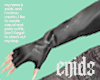 E.Black long gloves