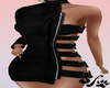 Black dress with belts