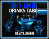 SKY BAR Drinks table