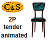 C&S Blue Kissing Chair