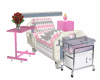 Pink Grey Recovery Bed