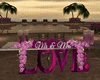 Wed.table love purple