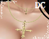 DC* NECKLACE  GOLD CROSS