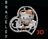 CA 3D Kitty Silver Brace