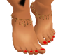Dainty Gold/charm Feet