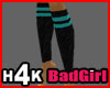 H4K Knee Sock Blk/Teal