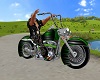 Harley Motorcycle Green