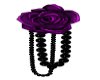 Purple rose with beads#2