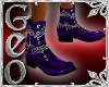 Geo Dress Boots purple