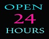 Open 24 Hours Neon sign