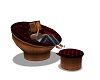 Red Bamboo Ottoman Read