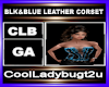 BLK&BLUE LEATHER CORSET