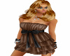 Diva Ruffle Brown Dress