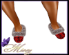 Red Plaid Fur Slippers