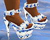 CL*blue&white heels