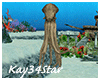 Sea Animated Angry Squid